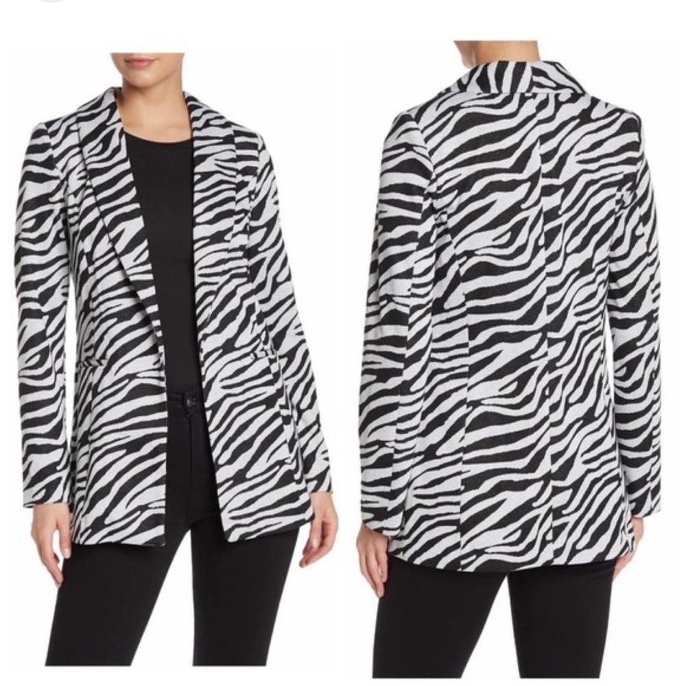 Bagatelle collection zebra print blazer size medium